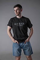 Мужские футболки Лето Guess . Мужская футболка спортивная Гесс. Футболка мужская с принтом