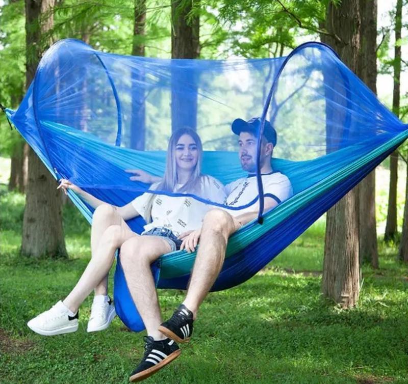 Туристичний гамак з нейлону з москітною сіткою Мх, фото 1