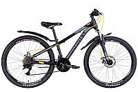 Горный спортивный подростковый скоростной Велосипед 26" Discovery TREK AM DD рама 18" Черно-желтый