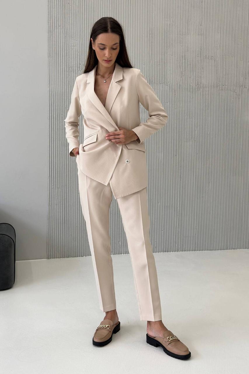 Класичні жіночі брюки зі стрілками злегка завужені 44-50 розміри різні кольори, фото 1