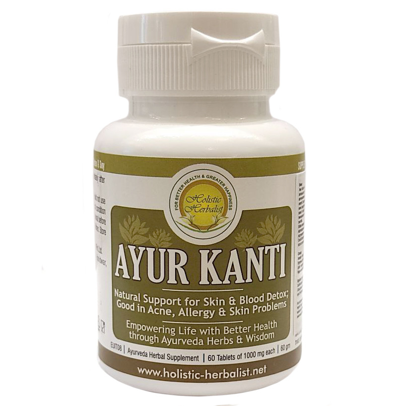 Аюр Канті (Holistic Herbalist) - очищення крові і здоров'я шкіри, при алергії, 60 таблеток, фото 1