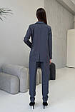 Класичний жіночий піджак вільного крою 44-50 розміри різні кольори, фото 2