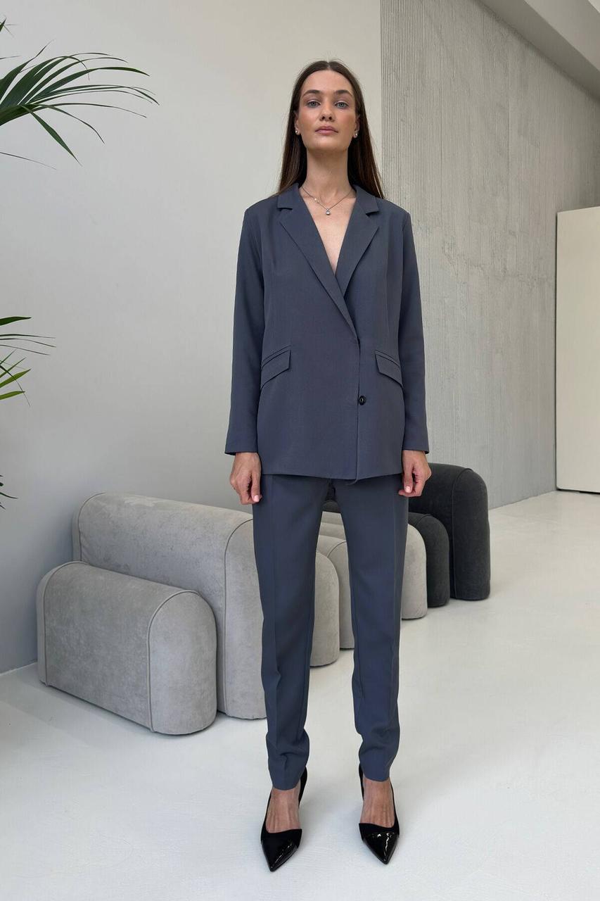 Класичний жіночий піджак вільного крою 44-50 розміри різні кольори, фото 1