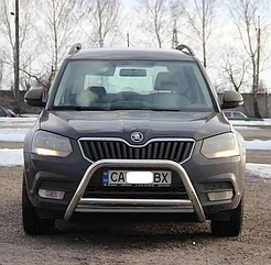 Кенгурятник WT006 (нерж) для Skoda Yeti 2010↗ мм.