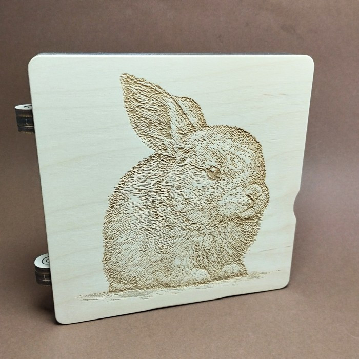 060382к Дерев'яний органайзер для бісеру Блокнотик на 40 комірок, з двома акриловими кришками всередині, кожна комірка, фото 1