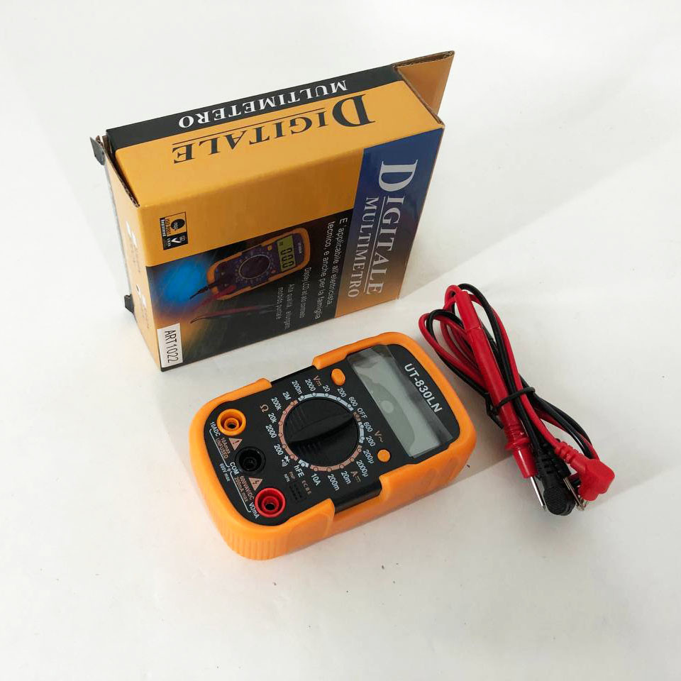 Мультиметр DT-830 LN з підсвічуванням та звуком ABaTap до 750 В Помаранчевий, тестер для вимірювання напруги, фото 1