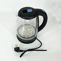 Стеклянные электрические чайники с подсветкой Suntera EKB-322B, чайники с подсветкой. RS-100 Цвет: черный (WS)
