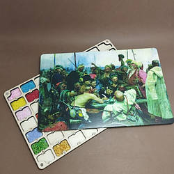 Органайзер для бісеру з дерев'яною кришкою на 56 пронумерованих комірок з кольоровим друком (060385)