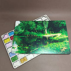 Органайзер для бісеру з дерев'яною кришкою на 56 пронумерованих комірок з кольоровим друком (060386)