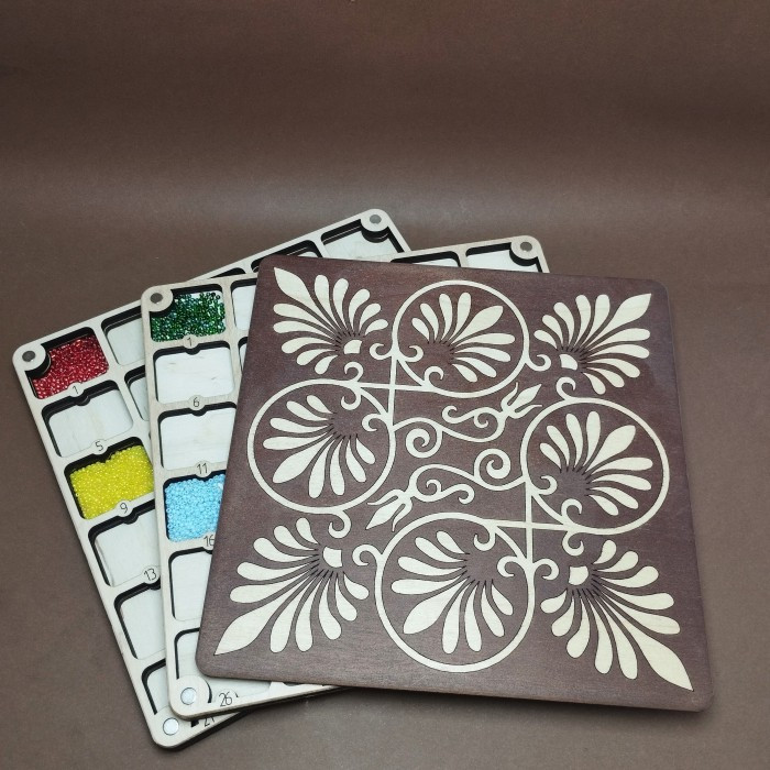 Багатоярусний органайзер для бісеру, намистин, дрібних прикрас (060307м), фото 1