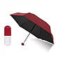 Компактна парасолька в капсулі червона маленька міні парасолька для кишені та сумки, фото 8