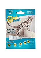 Каплі для котів Petoni Planet протипаразитарні 3 х компонентні 1,5 - 4 кг 0,5 мл