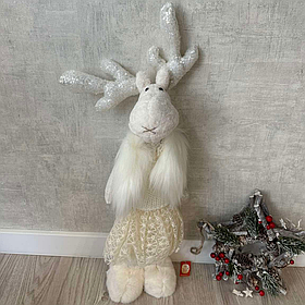 Новорічна олениха 50 см для інтер'єрного декору