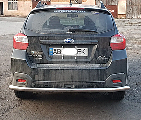 Захист заднього бампера (одинарна нержавіюча труба - одинарний ус) Subaru XV (11-17)