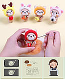 Набір для валяння з вовни ведмежа Сюн Цзюцзю Монстр + інструменти + брелок, фото 6