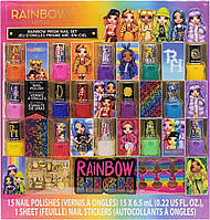 Townley Girl Rainbow High Набір 15 лаків для нігтів Лаки для дівчинки в стилі ляльок Рейнбоу Хай