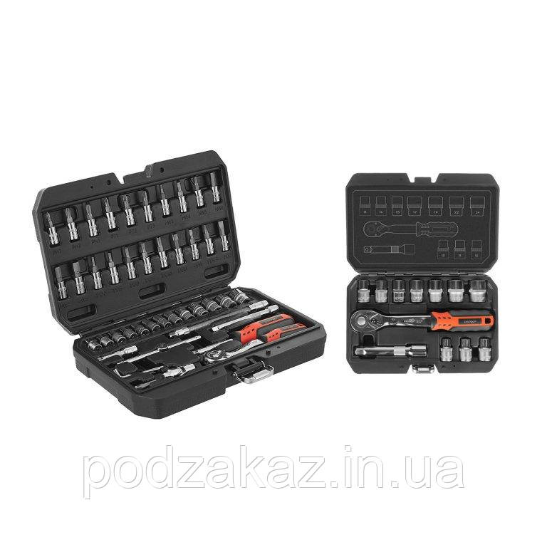 Набір інструментів Dnipro-M ULTRA 1/2" 12 шт. + Набір інструментів ULTRA 46 шт. 1/4" HLZ