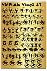 Вінілові трафарети VS NAILS для дизайна нігтів для аерографії і DEEP DESIGN № 17