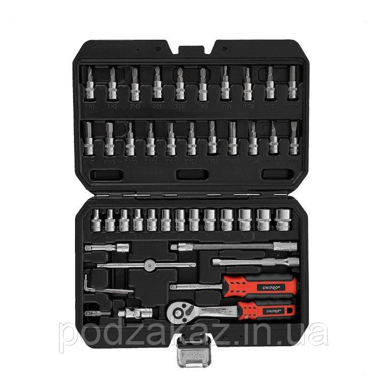 Набір інструментів Dnipro-M ULTRA 46 шт. 1/4" HLZ, фото 1