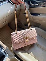 Жіноча сумка з еко-шкіри Pinko Lady пудра Пинко молодіжна, брендова сумка маленька через плече