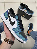 Синие мужские кроссовки Nike Air Jordan, демисезонные мужские кроссовки Найк, модные мужские кроссовки кожа
