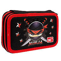 Шкільний пенал твердий YES HP-01 подвійний Ninja