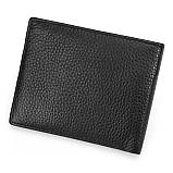 Чоловічий гаманець із натуральної шкіри. Шкіряний гаманець чоловічий портмоне зі шкіри Чорний, фото 3
