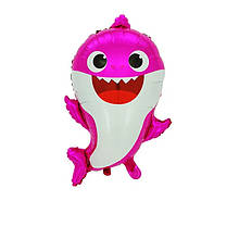 Фольгована кулька велика фігура Акула Shark baby Фуше мама 49х66см Китай