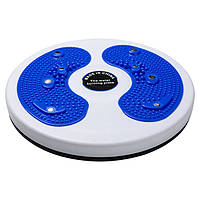 Диск здоровья 28 см (вращающийся диск) Health Massage Disc с массажными ступнями Синий
