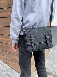Чоловіча сумка Гуччі чорна Gucci GG Messenger Bag Black