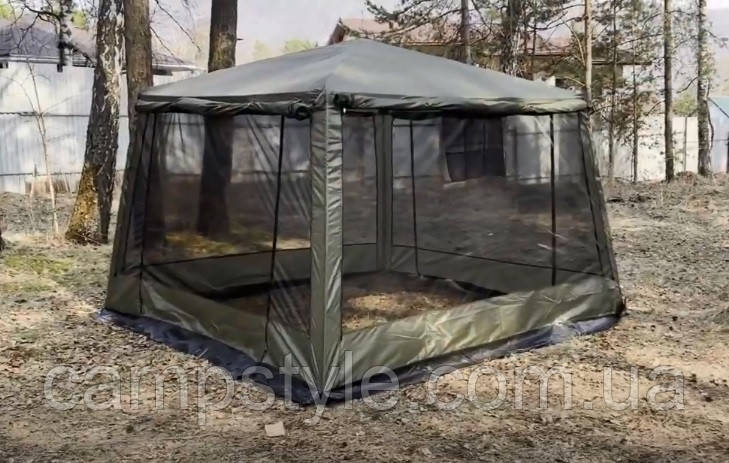 Туристичний тент намет з москітною сіткою Lanyu LY-1628D посилений зі спідницею, фото 1