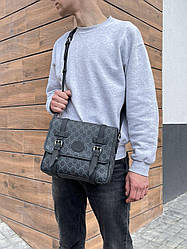 Чоловіча сумка Гуччі сіра Gucci GG Messenger Bag Grey
