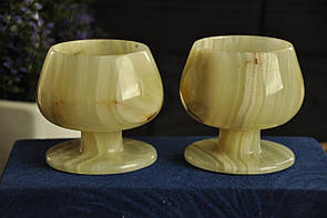 Набір з натурального оніксу, 80 ml (колір, як на фото)