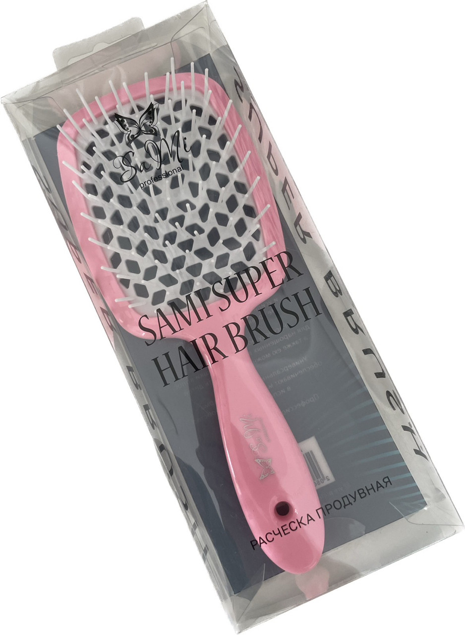 Масажна щітка для волосся SUPERBRUSH рожева, фото 1