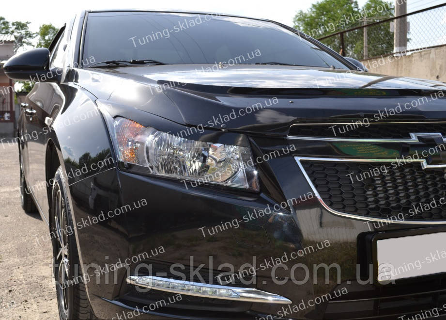 Вії Шевроле Круз (накладки на передні фари Chevrolet Cruze), фото 1