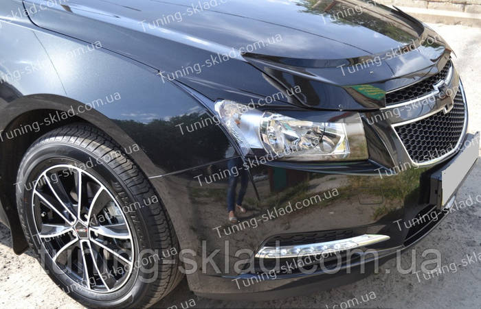 Купить Реснички Шевроле Круз (накладки на передние фары Chevrolet Cruze ...