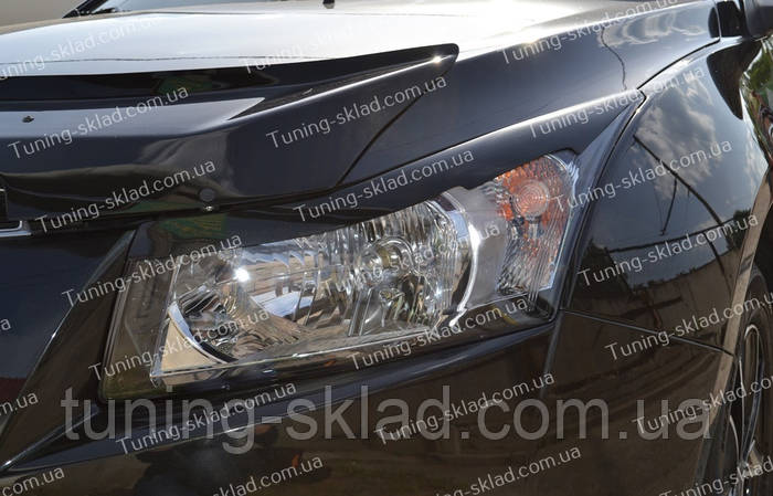 Купить Реснички Шевроле Круз (накладки на передние фары Chevrolet Cruze ...