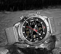 Часы мужские Naviforce Tesla Silver NF9153 Наручные тактические мужские часы Спортивные часы
