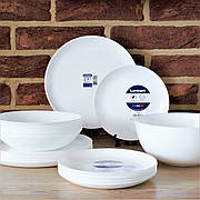 Набір тарілок Luminarc Diwali White19 предметів у тех тарі Білий