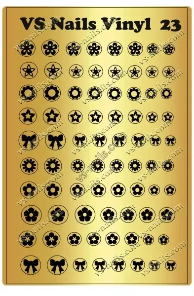 Вінілові трафарети VS NAILS для дизайна нігтів для аерографії і DEEP DESIGN № 23, фото 1