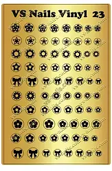 Вінілові трафарети VS NAILS для дизайна нігтів для аерографії і DEEP DESIGN № 23