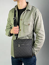 Чоловіча сумка Луї Віттон чорна Louis Vuitton Ophidia Messenger Bag Black
