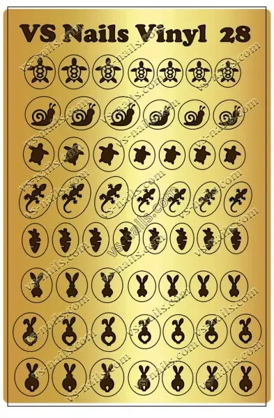 Вінілові трафарети VS NAILS для дизайна нігтів для аерографії і DEEP DESIGN № 28, фото 1