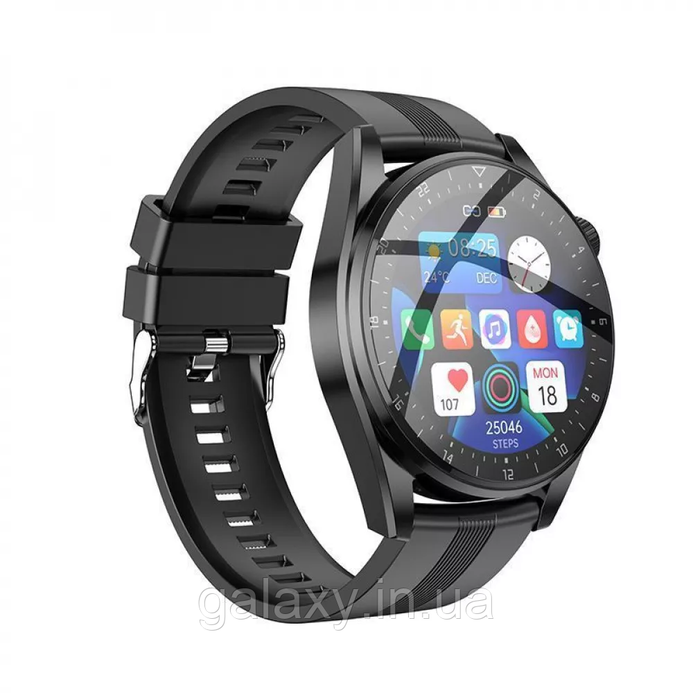 Смарт-годинник Hoco call version Bluetooth 1.36” Y9 Black, фото 1