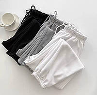 Женские базовые спортивные штаны джогеры оверсайз тренд 2023 черный серый белый