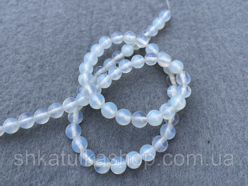 Місячний камінь пресований, 6мм гладкий, фото 1