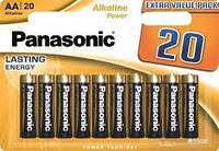 Батарейки Panasonic Alkaline Power лужні AA блістер, 20 шт
