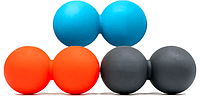Двойной массажный мяч, тяжелый фасциальный мяч (12х6см) - м'яч для фітнесу та йоги