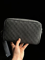 Чоловіча сумка Луї Віттон чорна Louis Vuitton Alpha Wearable Wallet Black