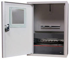 Шафа e.mbox.stand.n.f1.12.z металева, під 1-ф. лічильник, 12 мод., навісна, з замком